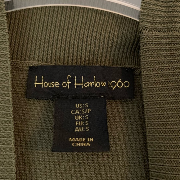 House of Harlow 1960 mock neck knit bodycon sleeveless midi dress - Picture 3 of 7